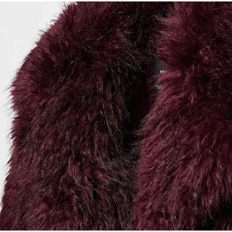 Fluffy Fur Overcoat – Inez Eleganza